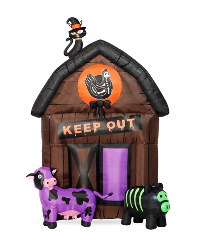 10 ft Haunted Barn Inflatable
