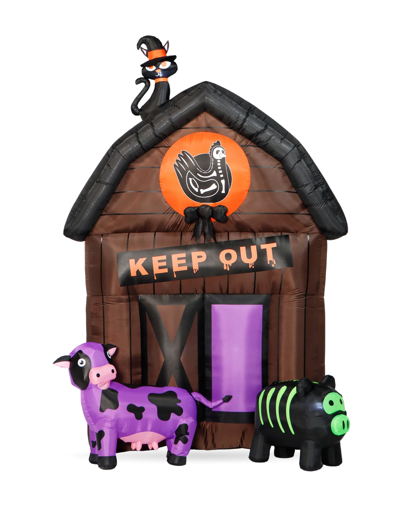 10 ft Haunted Barn Inflatable