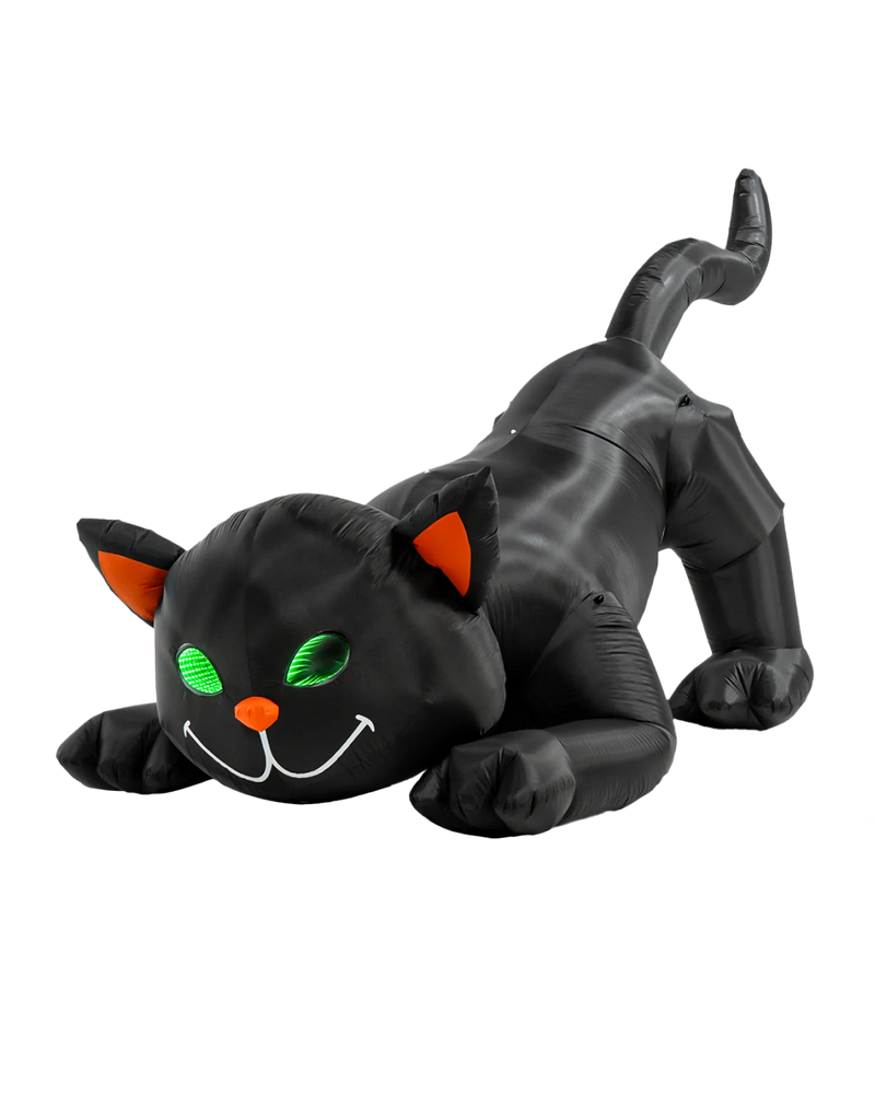 10 ft wide Animated Black Cat w/Infinity Eyes Inflatable