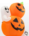 14 ft Pumpkin Stack with Ghosts Inflatable