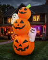 14 ft Pumpkin Stack with Ghosts Inflatable