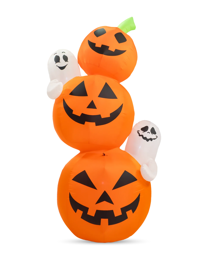 14 ft Pumpkin Stack with Ghosts Inflatable