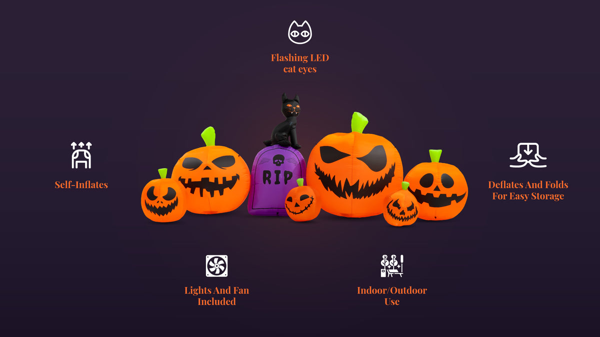 15 ft wide Giant Pumpkin Patch Inflatable