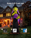20 ft Prism Lights Witch Inflatable