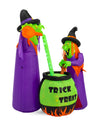 6 ft Motion Lights Witches w/Cauldron