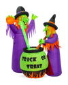 6 ft Motion Lights Witches w/Cauldron