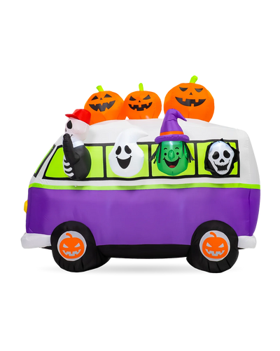 7 ft wide Ghoul Vintage Bus Inflatable