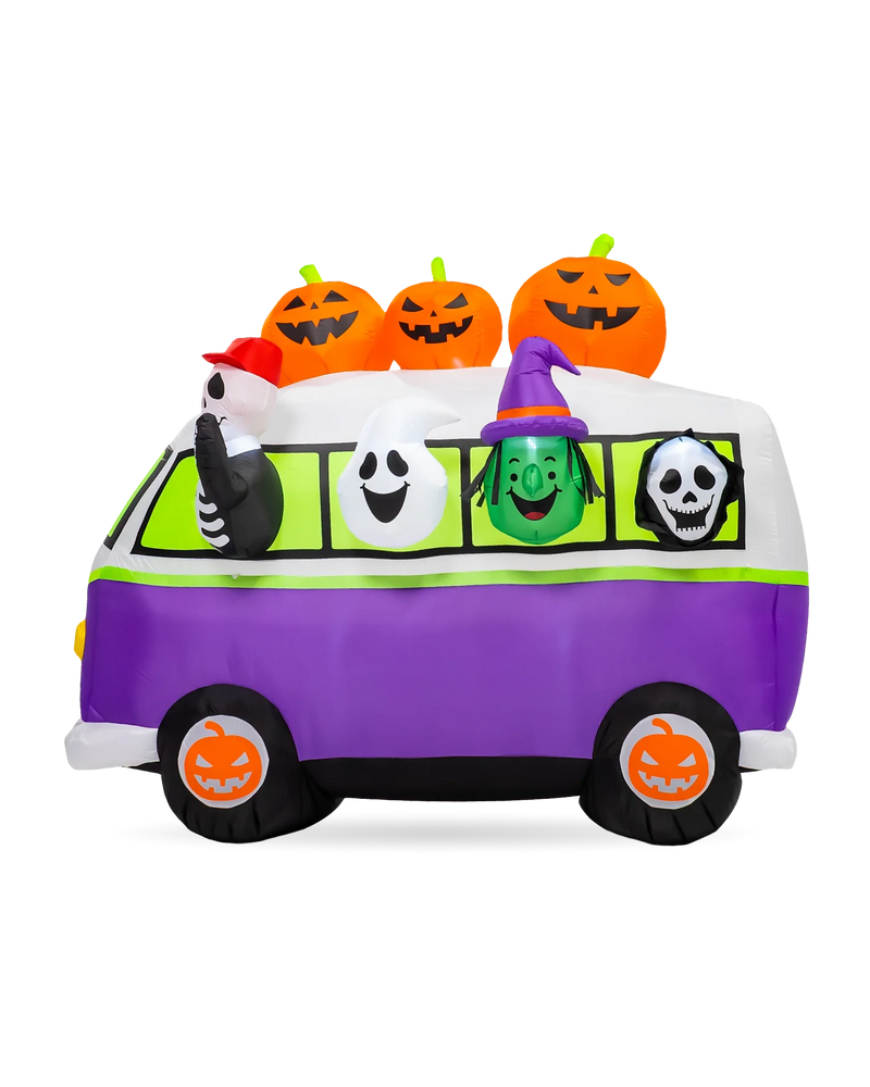 7 ft wide Ghoul Vintage Bus Inflatable